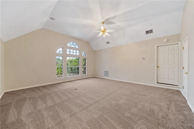 5609 Leicester Dr, Corpus Christi, TX 78414 - bonus room with lofted ceiling, a ceiling fan, and carpet floors