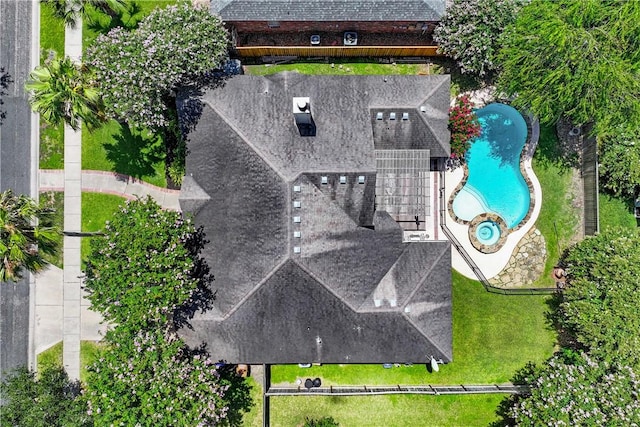 5609 Leicester Dr, Corpus Christi, TX 78414 - aerial view of property and surrounding area with a pool area