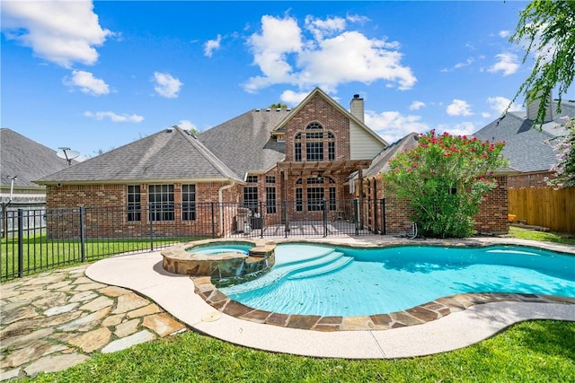5609 Leicester Dr, Corpus Christi, TX 78414 - view of pool featuring a patio area and a pool with connected hot tub