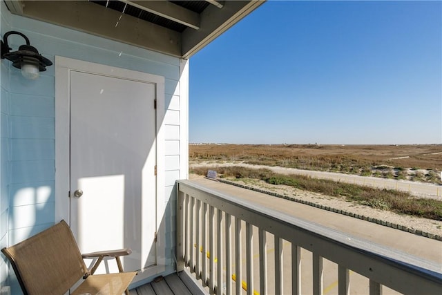 balcony with a rural view