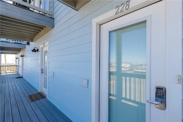 view of doorway to property