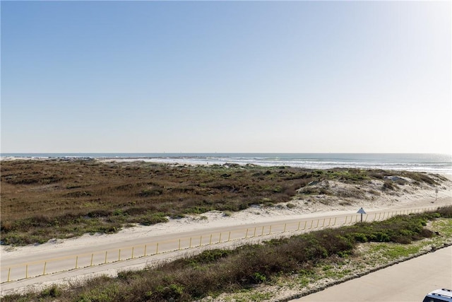 property view of water with a beach view