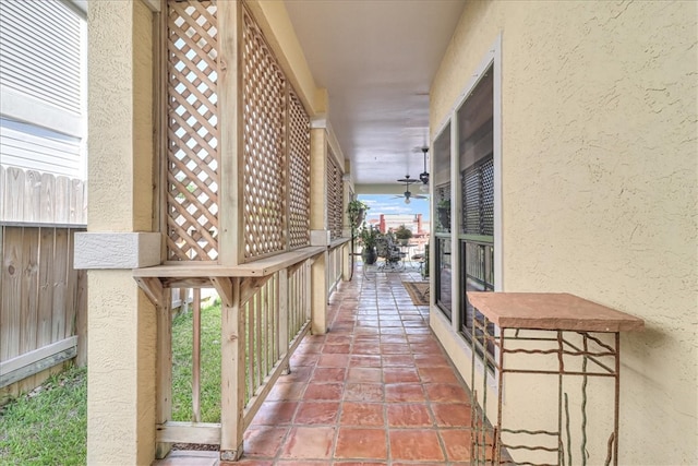 balcony with covered porch