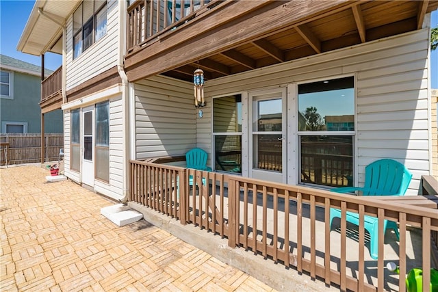 view of patio with fence