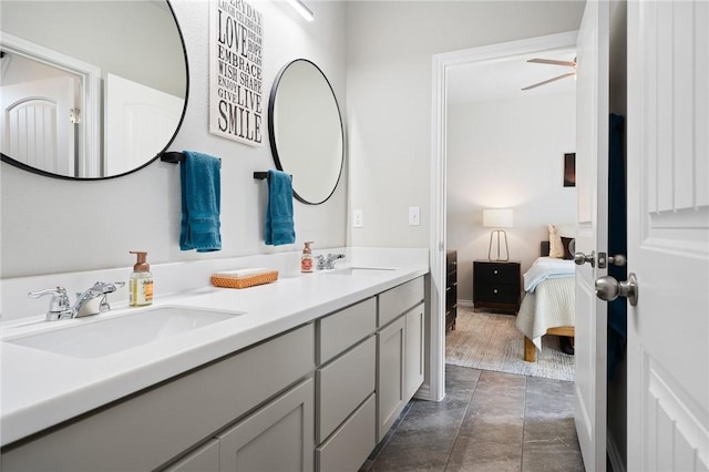 1962 Lighthouse Lakes Ln, Aransas Pass, TX 78336 - full bathroom featuring ensuite bath, a sink, and double vanity