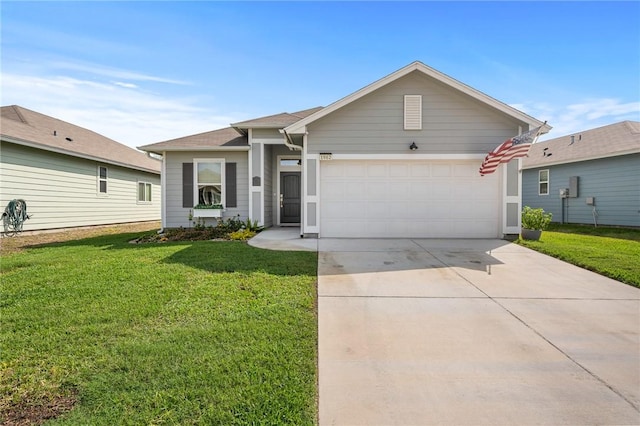 1962 Lighthouse Lakes Ln, Aransas Pass, TX 78336 - single story home with a front lawn, driveway, and a garage