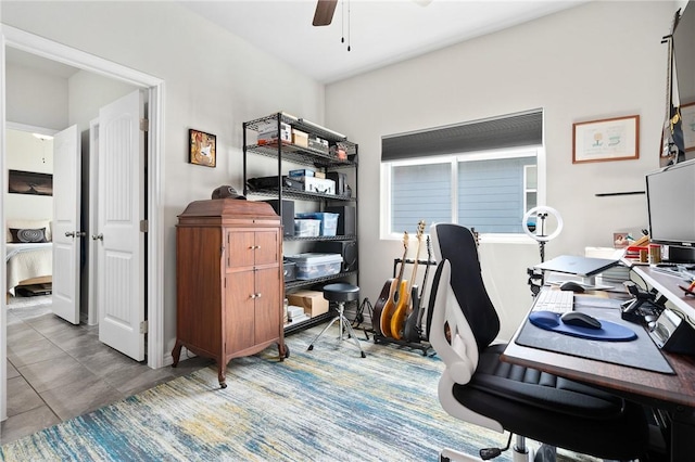 1962 Lighthouse Lakes Ln, Aransas Pass, TX 78336 - office area with ceiling fan