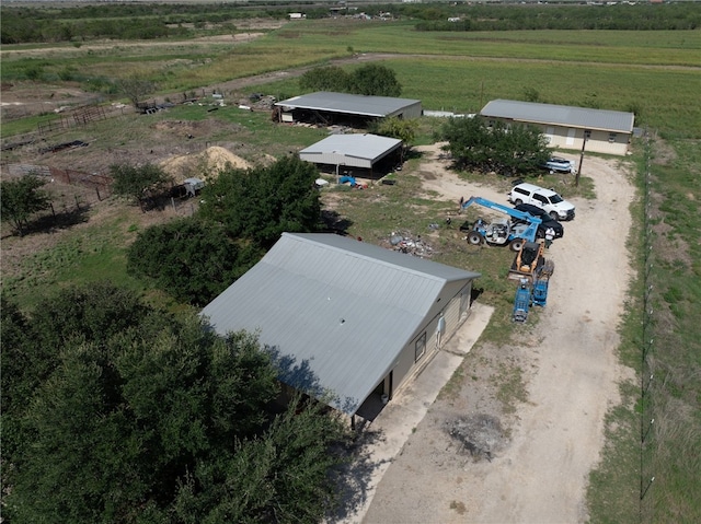 aerial view with a rural view