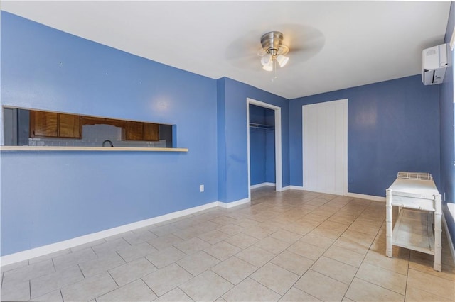 1206 Hibiscus St, Corpus Christi, TX 78405 - unfurnished living room featuring baseboards, ceiling fan, and tile patterned floors