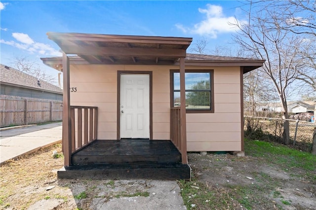 view of outbuilding