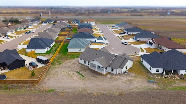 aerial view with a residential view