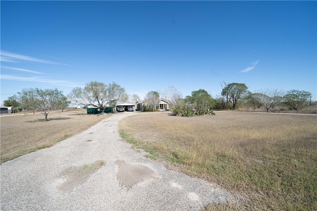 view of street featuring a rural view