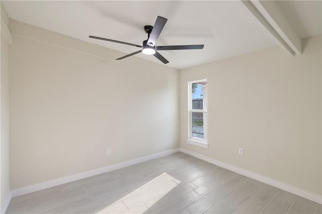 4938 Mable St, Corpus Christi, TX 78411 - spare room featuring wood finish floors, a ceiling fan, and baseboards
