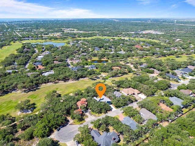 110 Forest Hls, Rockport, TX 78382 - aerial view of property and surrounding area with a nearby body of water, nearby suburban area, and a golf club