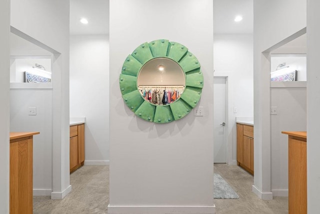 110 Forest Hls, Rockport, TX 78382 - corridor featuring recessed lighting and baseboards