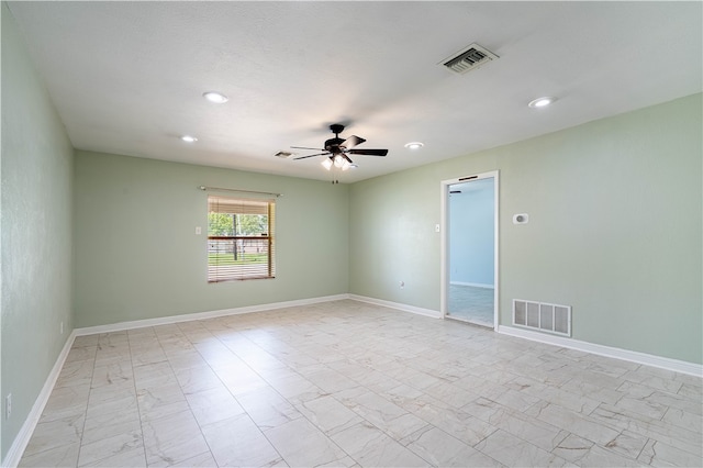 empty room with ceiling fan