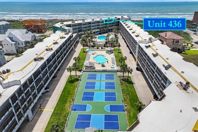 5973 State Highway 361 Unit 436, Port Aransas, TX 78373 - bird's eye view of a pool and a large body of water