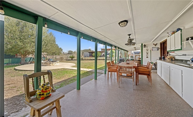 view of sunroom / solarium