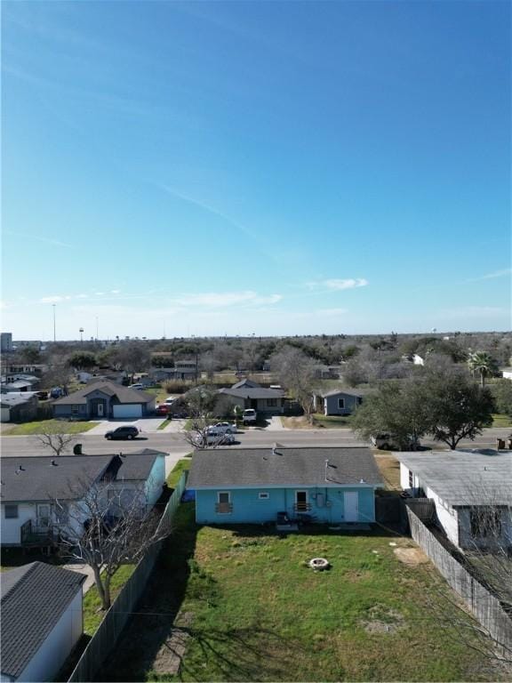 aerial view featuring a residential view