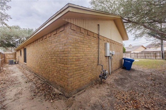 view of home's exterior featuring cooling unit