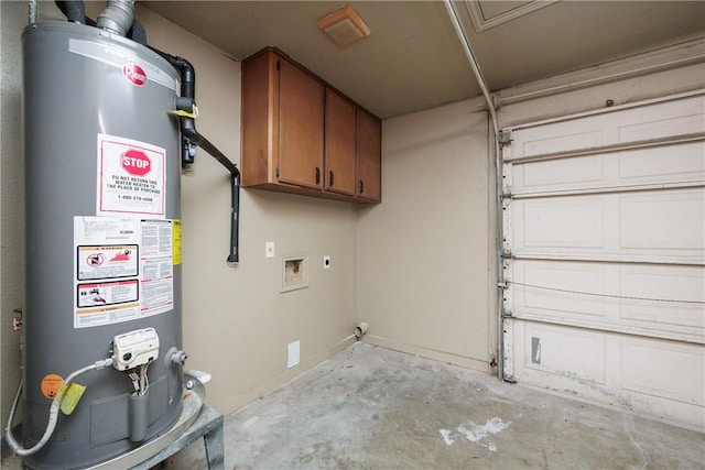 interior space featuring water heater