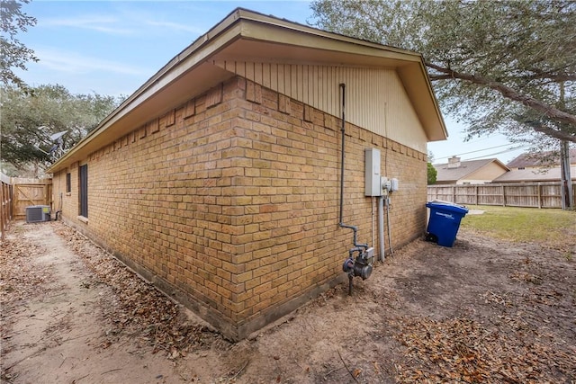 view of property exterior featuring central AC unit