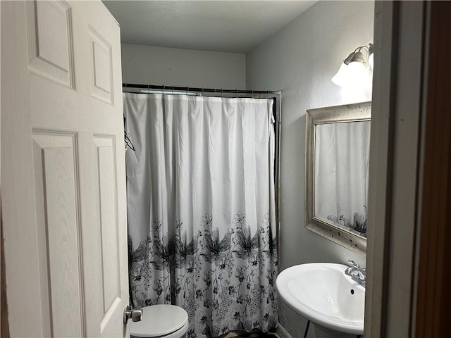 bathroom with toilet and sink