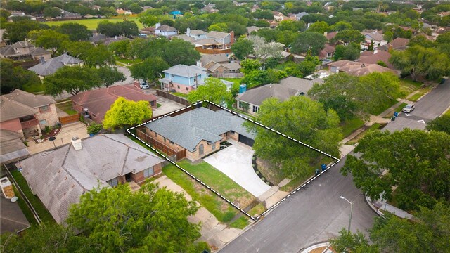 4530 Megal Dr, Corpus Christi, TX 78413 - aerial view of residential area with property parcel outlined