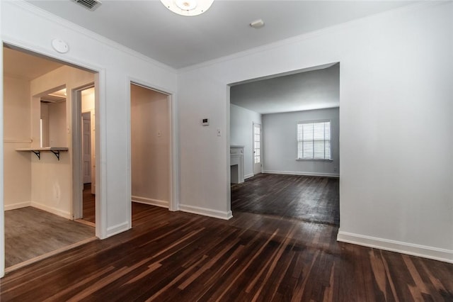 1522 Clodah Dr, Corpus Christi, TX 78404 - empty room with dark wood-style floors and ornamental molding
