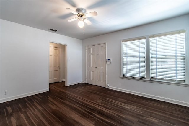 1522 Clodah Dr, Corpus Christi, TX 78404 - empty room with a ceiling fan and dark wood-style floors