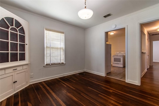 1522 Clodah Dr, Corpus Christi, TX 78404 - unfurnished room with dark wood finished floors, ornamental molding, and a smoke detector