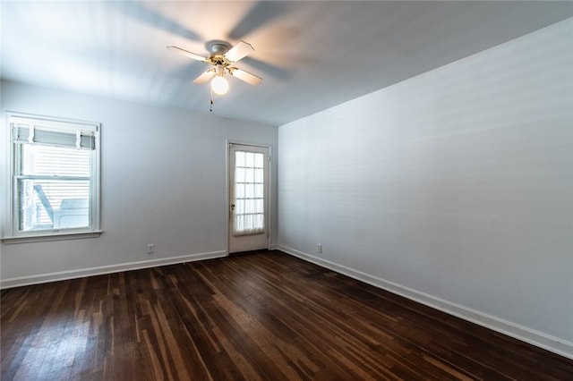 1522 Clodah Dr, Corpus Christi, TX 78404 - empty room with dark wood-style floors and ceiling fan