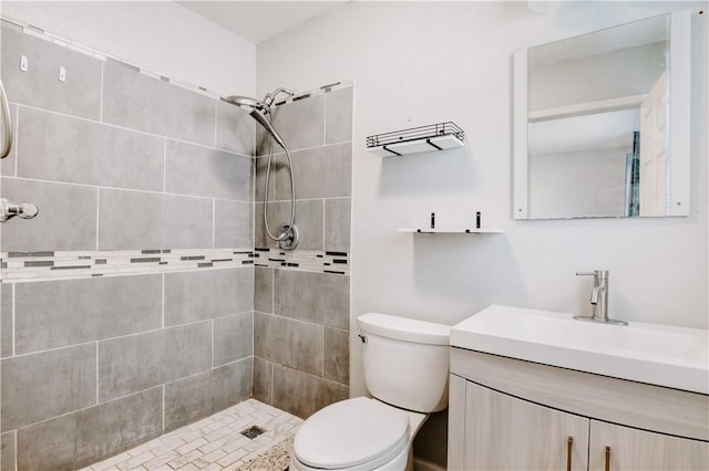 433 Pleiades Pl, Corpus Christi, TX 78418 - full bathroom featuring tiled shower, toilet, and vanity