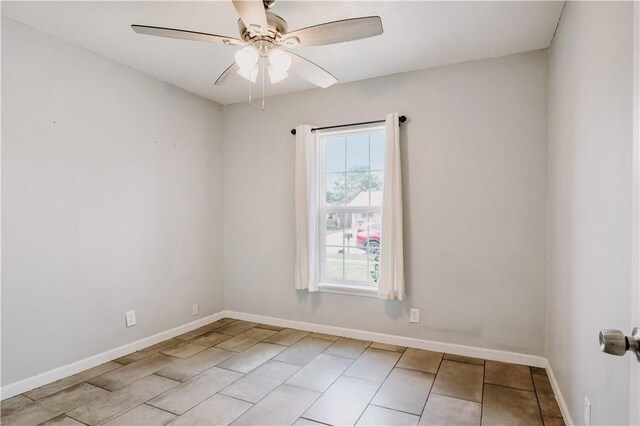 433 Pleiades Pl, Corpus Christi, TX 78418 - spare room with a ceiling fan, baseboards, and light tile patterned floors