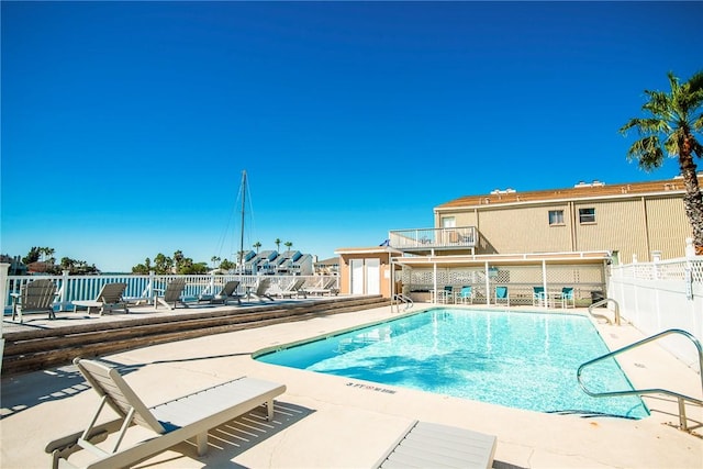 view of pool with a patio area