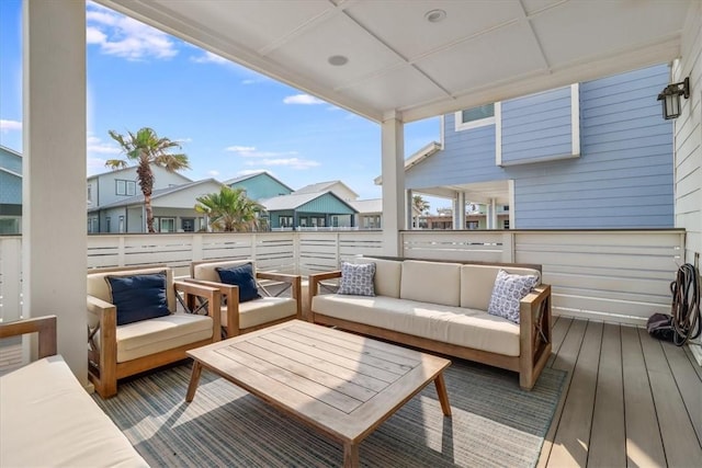 969 Banyan Beach Dr, Port Aransas, TX 78373 - wooden deck featuring an outdoor hangout area