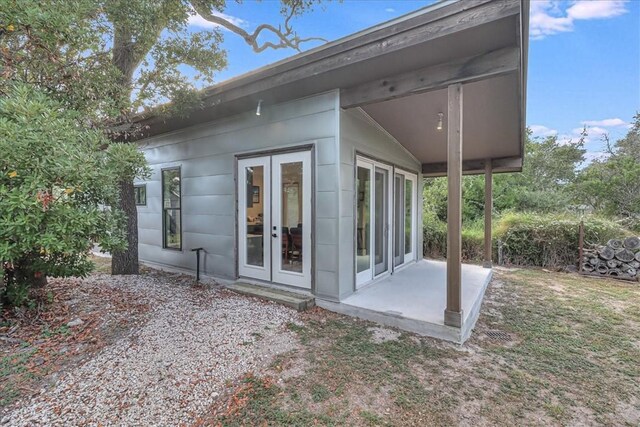 rear view of house with french doors