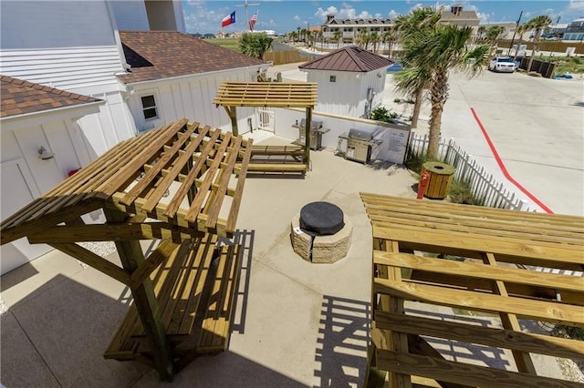 view of patio with fence