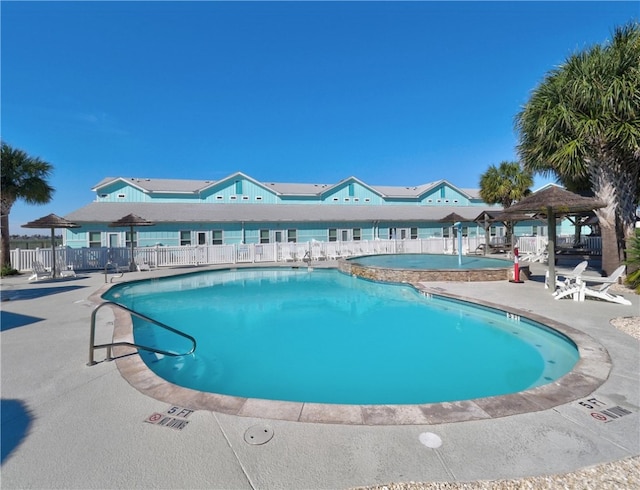 view of pool with a patio area