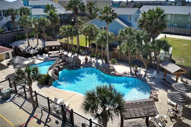 view of pool with a patio