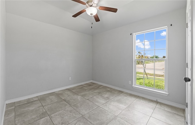 7525 Killebrew Dr, Corpus Christi, TX 78414 - spare room featuring light tile patterned floors and ceiling fan