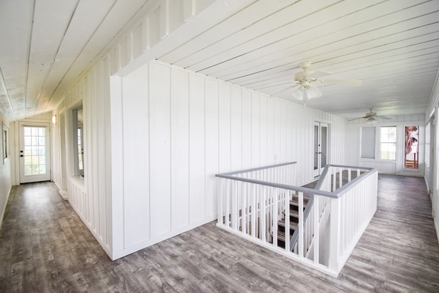 hallway featuring hardwood / wood-style floors