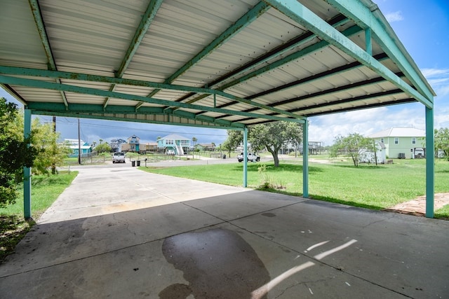 view of patio / terrace featuring a carport