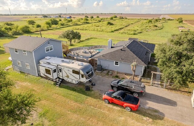 bird's eye view featuring a rural view