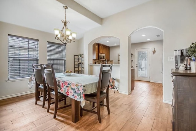 2421 Country Oaks Cir, Ingleside, TX 78362 - dining space with light wood finished floors, baseboards, and visible vents