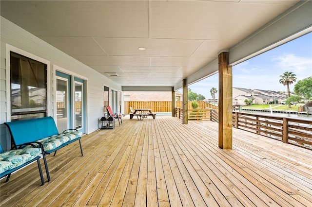 view of wooden deck