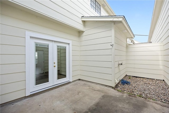 exterior space with french doors