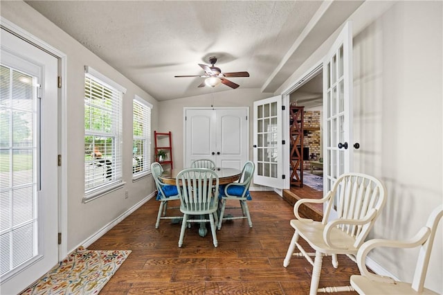 sunroom featuring french doors