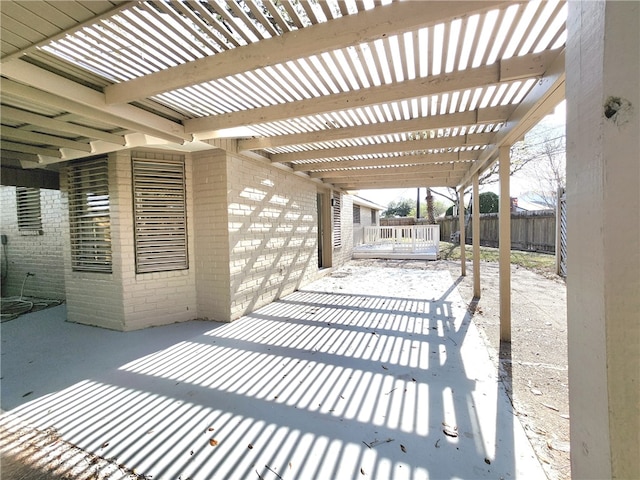 view of patio / terrace with a pergola