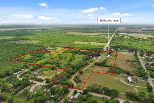 overview of rural landscape with property parcel outlined